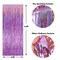 2-Pack Tinsel Foil Fringe Curtains - 3.2 ft x 8.2 ft, Metallic Foil Backdrops for Party Photo Booth Props and Decoration, Pinkish Purple